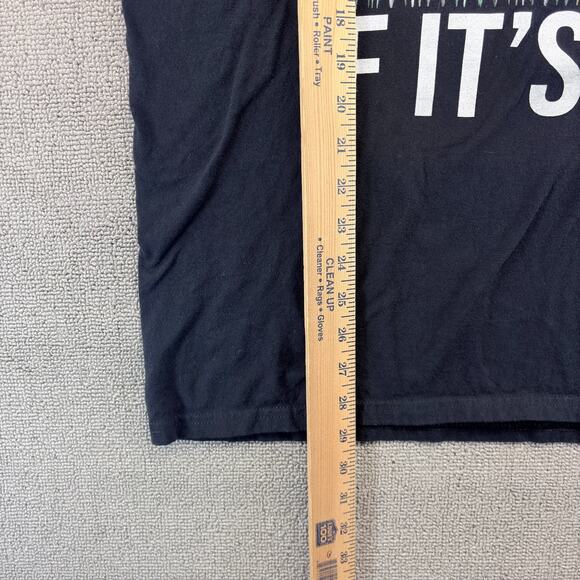 "It's Not Hoarding If It's Vinyl" T-Shirt Men XL Black Cotton Short Sleeve Music - Picture 3 of 6